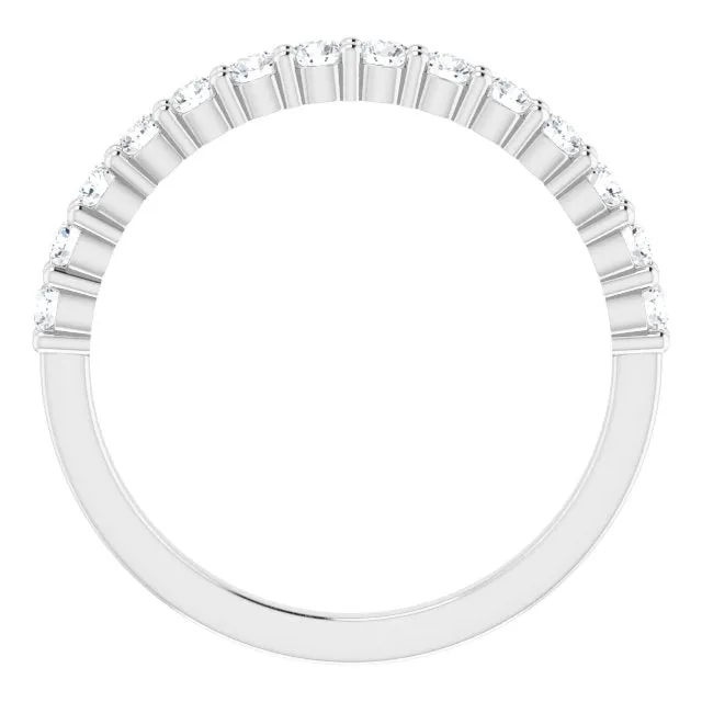 0.37 ct. Round Cut Diamond Wedding Band