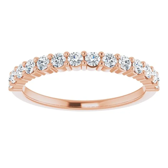 0.37 ct. Round Cut Diamond Wedding Band