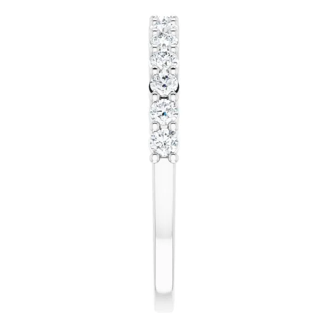 0.37 ct. Round Cut Diamond Wedding Band