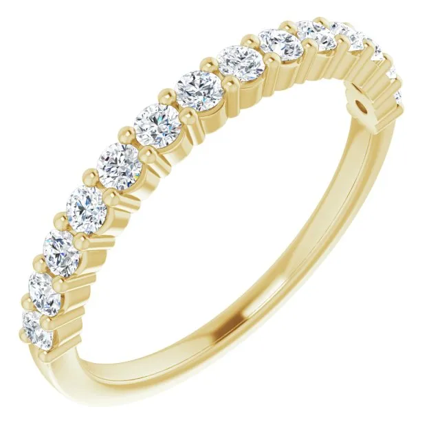 0.37 ct. Round Cut Diamond Wedding Band