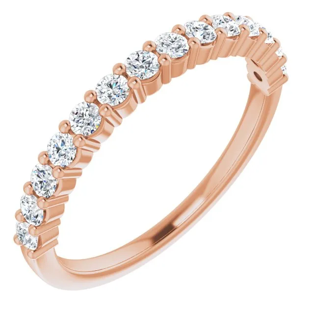 0.37 ct. Round Cut Diamond Wedding Band