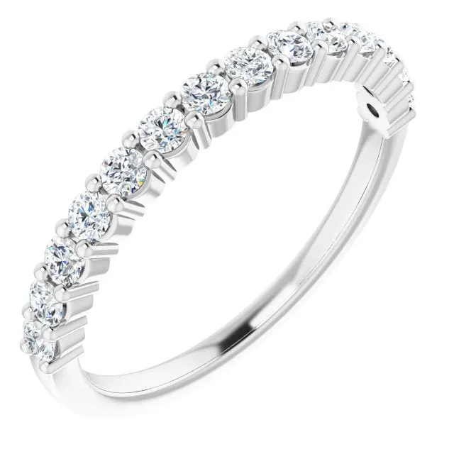 0.37 ct. Round Cut Diamond Wedding Band