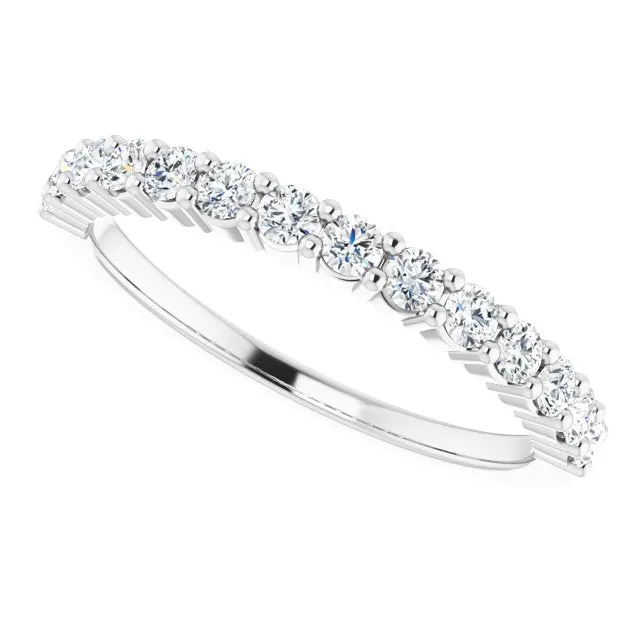 0.37 ct. Round Cut Diamond Wedding Band