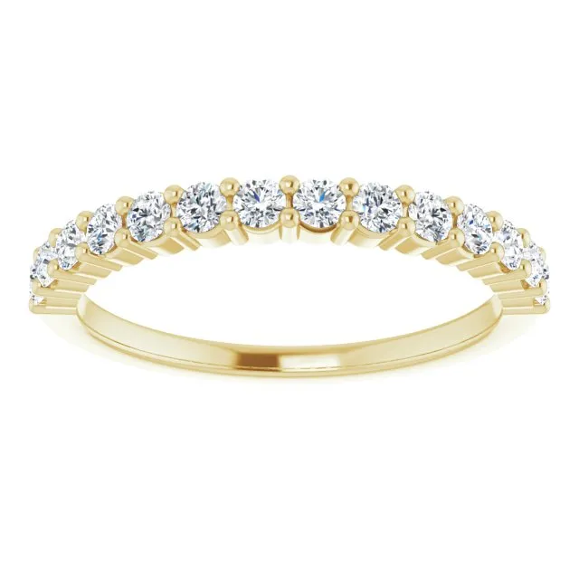 0.37 ct. Round Cut Diamond Wedding Band