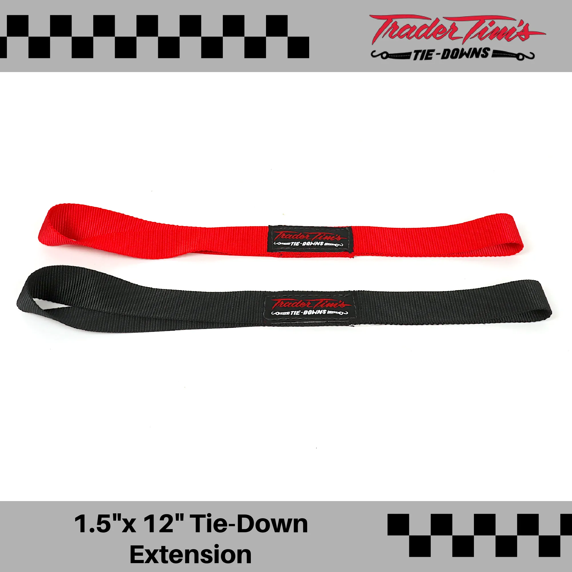 13 Piece 1.5" Ratchet & Extension Tie-Down Kit - Red or Black