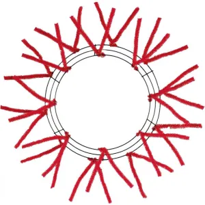 15" Wire, 25"OAD Pencil Work Form: Wreath: Red XX750424