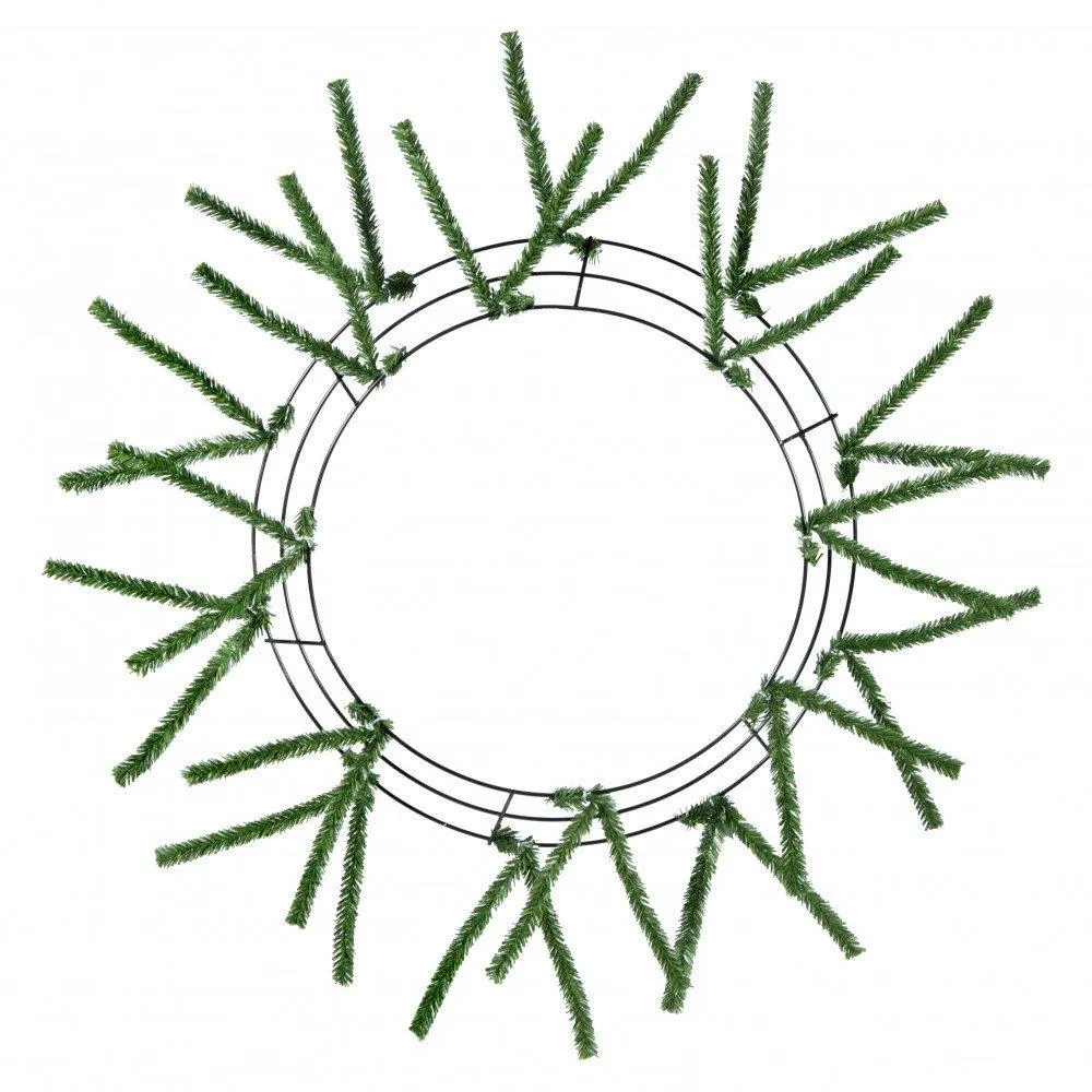 15"Wire, 25"Oad Work Wreath, Work Form Base:: Green XX750360