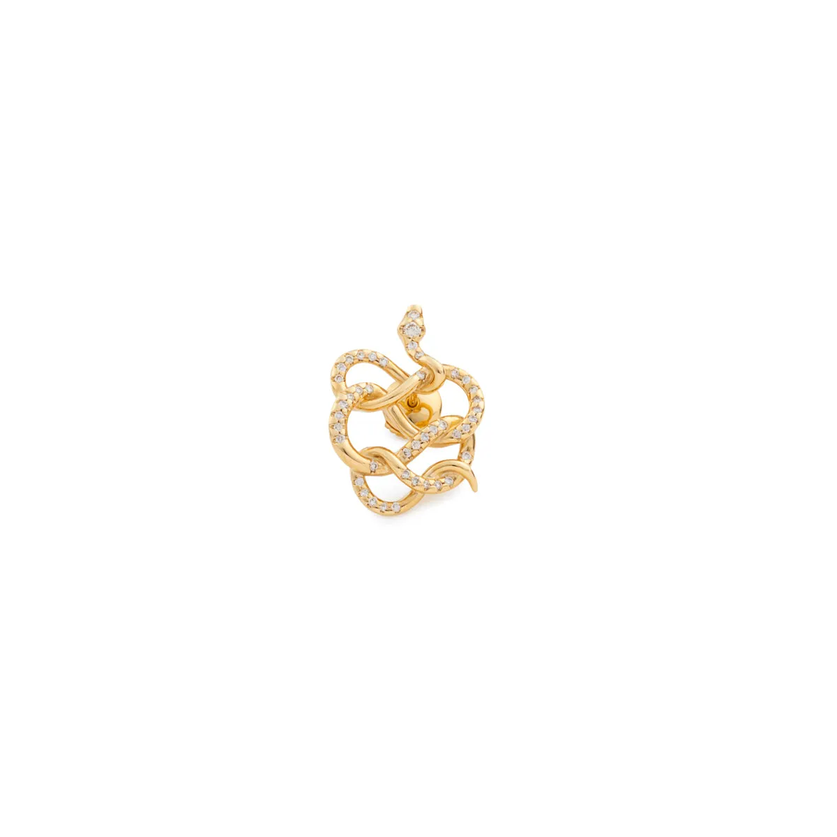 18K SNAKE KNOT Diamond Earrings