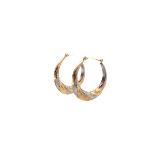 18K TRI-COLOR HOOPS