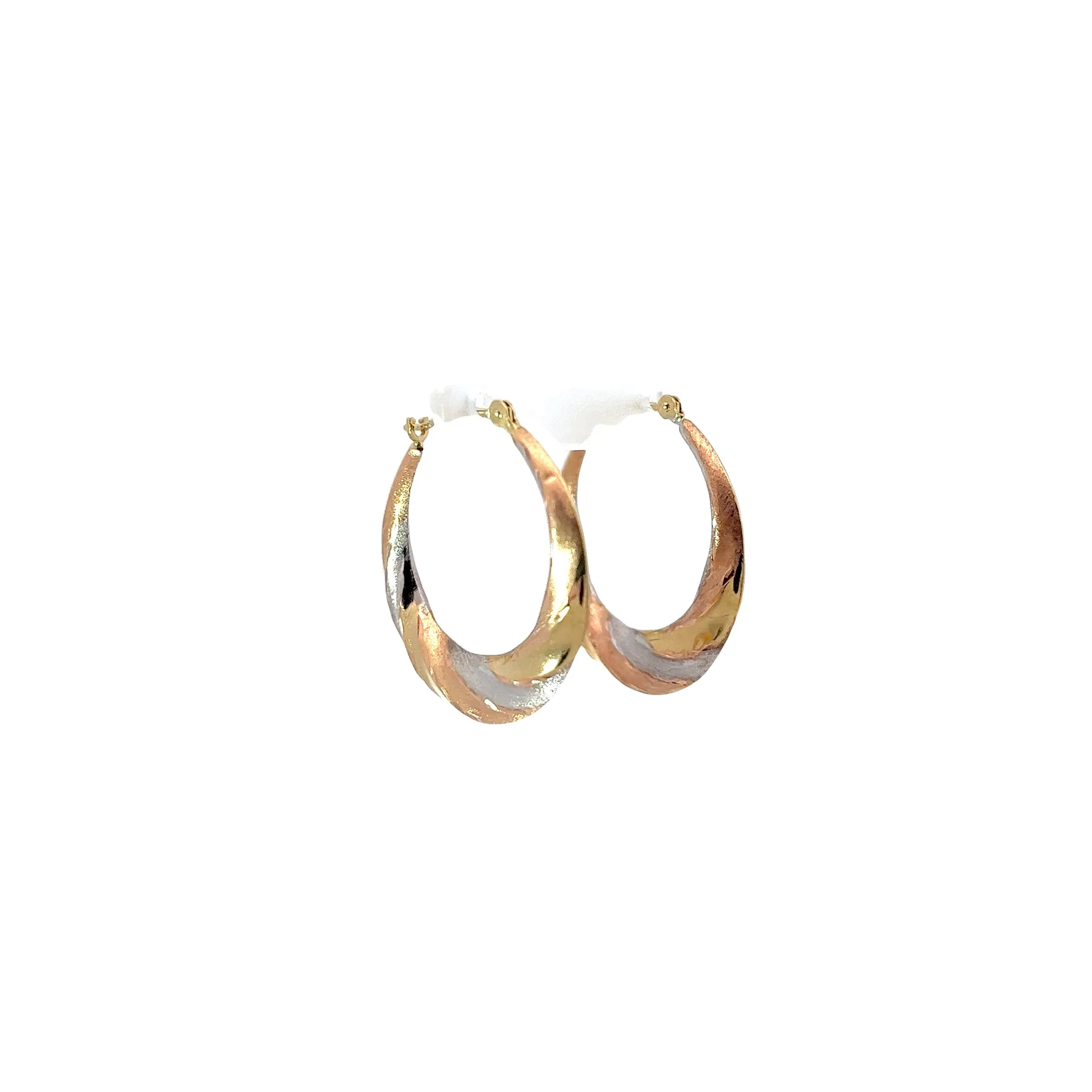 18K TRI-COLOR HOOPS