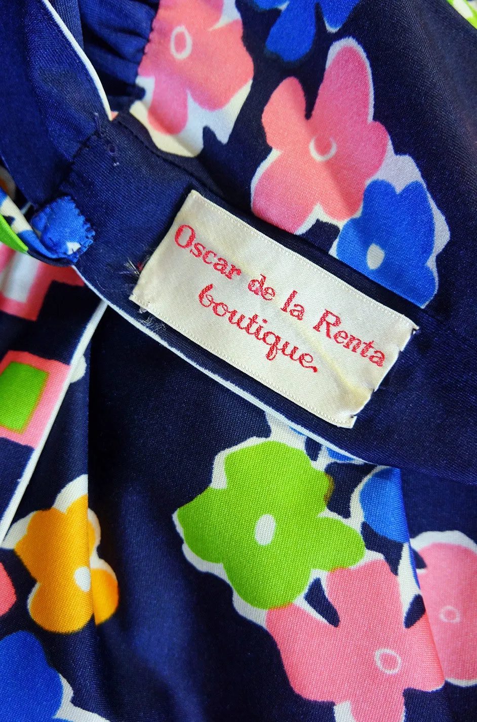 1970s Oscar De La Renta Plunging Halter