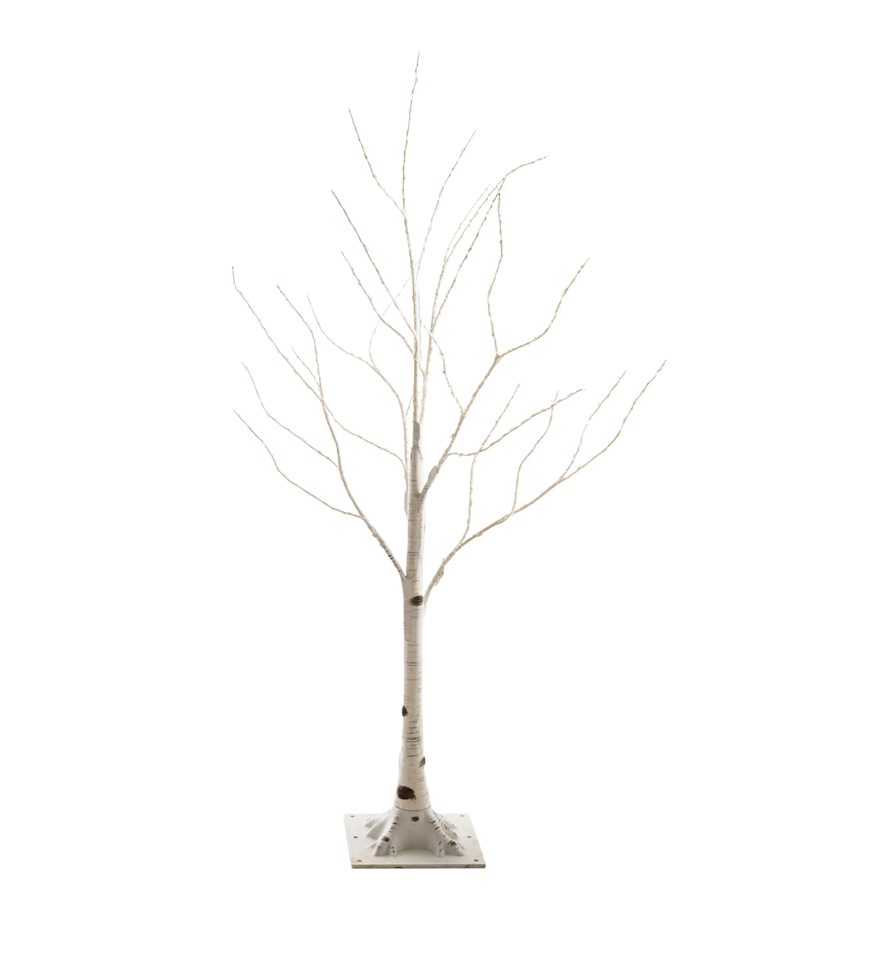 4'H Indoor/Outdoor Birch Tree with 112 White and Multicolor Lights,65k00