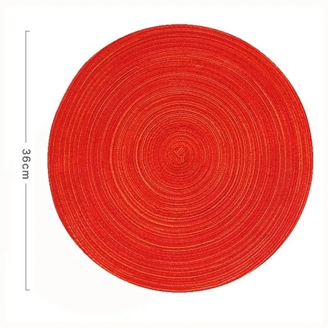 6pcs Round Placemats