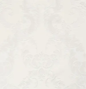 Adorn Floral Scroll Yellow Beige 48664 Wallpaper