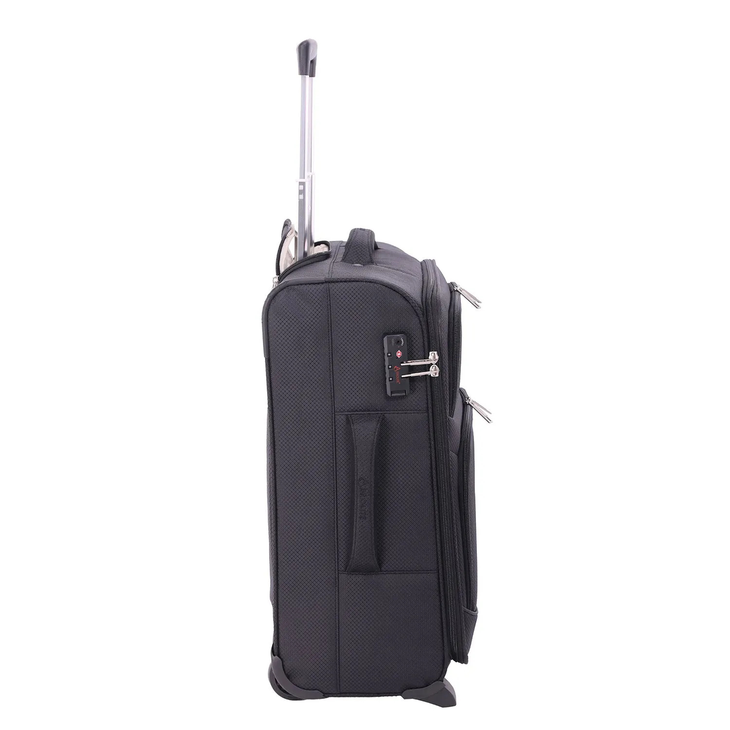 Aerolite 56x45x25cm British Airways Jet2 & Easyjet Upgrade Maximum Allowance Large Lightweight 2 Wheel Carry On Hand Cabin Luggage Bag Suitcase 56x45x25 with TSA Approved Lock Black