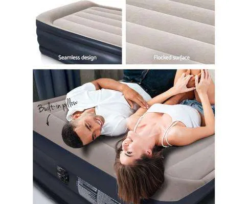 Air Bed Inflatable Mattress Sleeping Mat Battery Built-in Pump