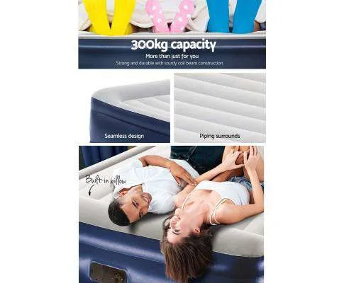 Air Bed Inflatable Mattress Sleeping Mat Battery Built-in Pump
