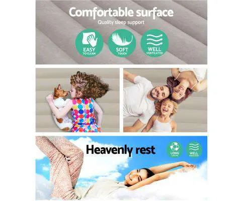 Air Bed Inflatable Mattress Sleeping Mat Battery Built-in Pump