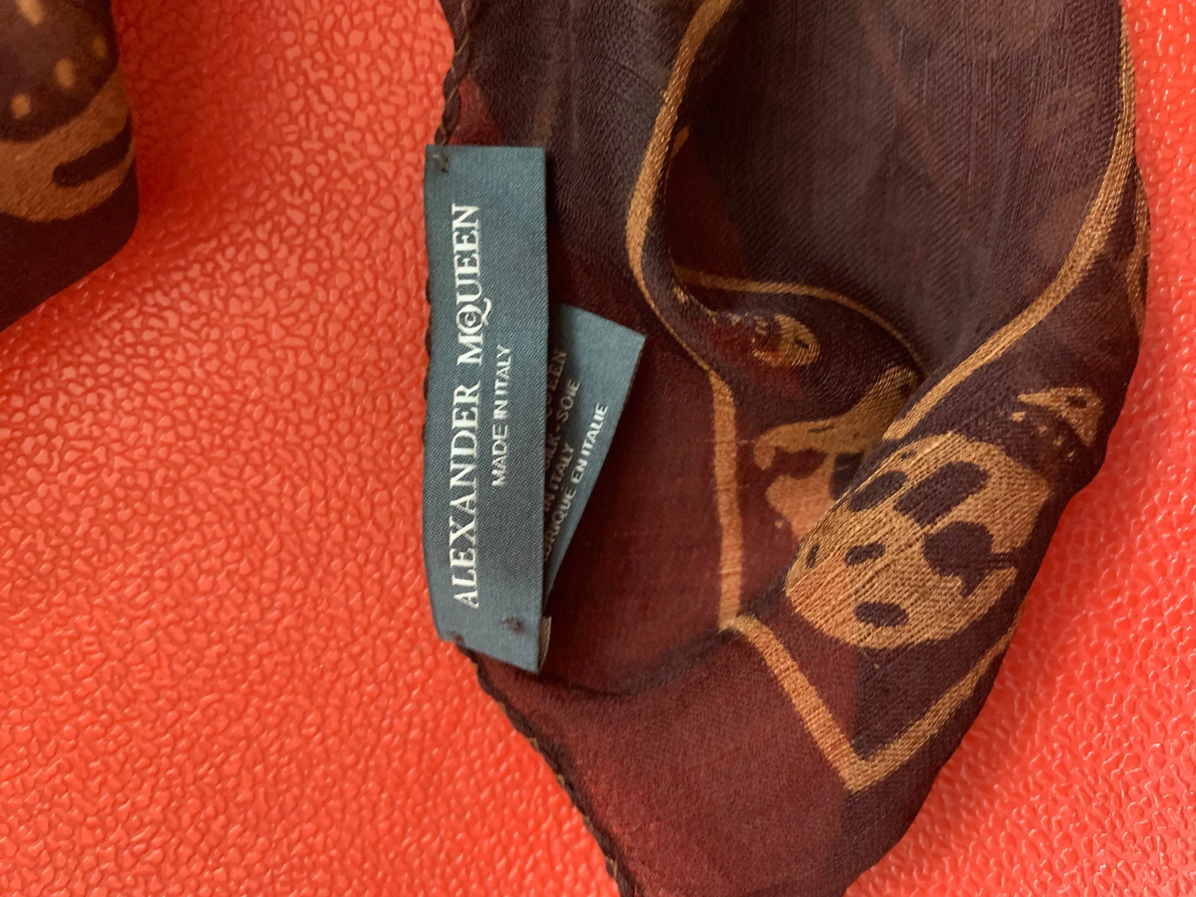 Alexander McQueen FW 2003 Silk Skull Scarf