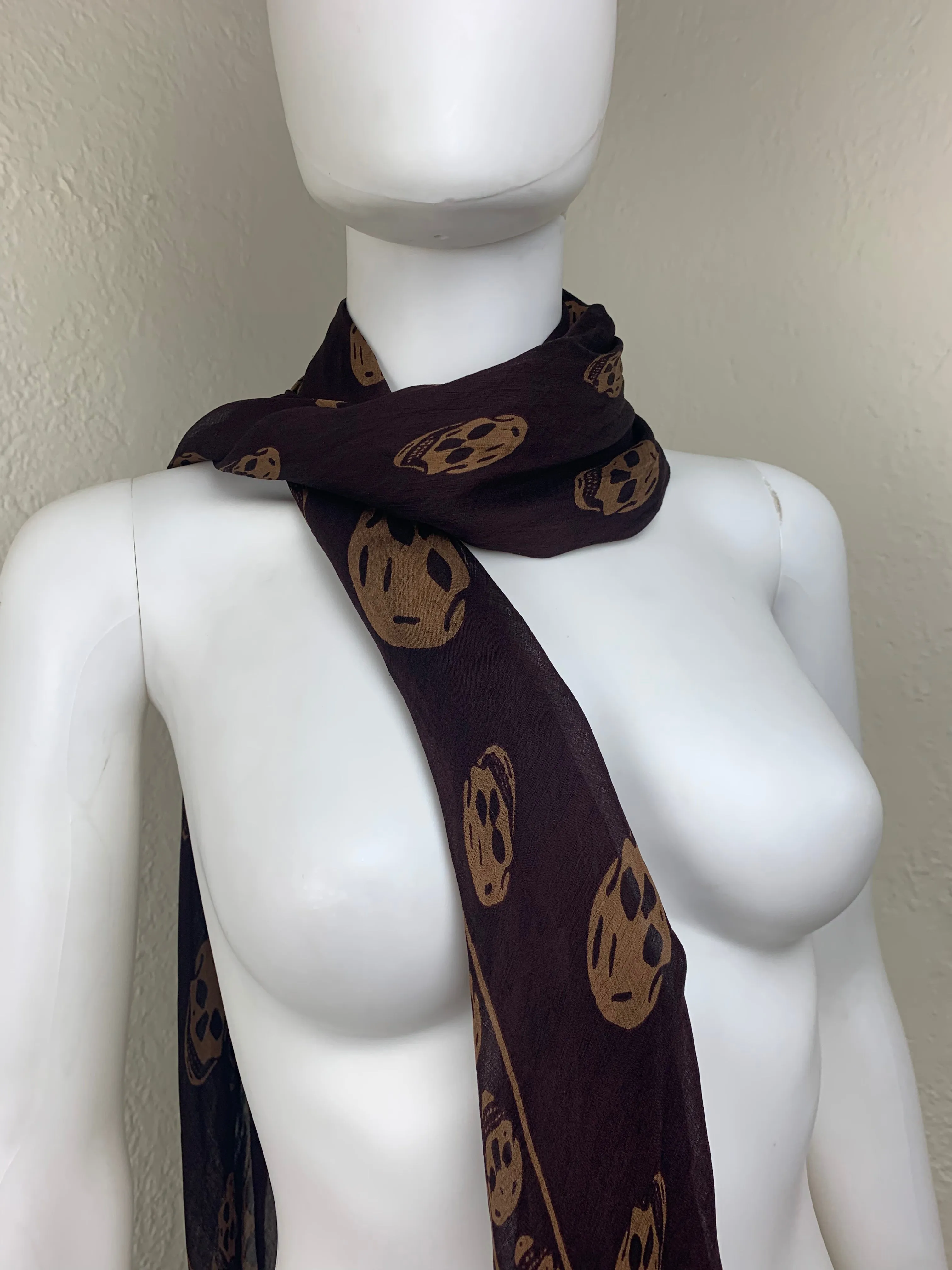 Alexander McQueen FW 2003 Silk Skull Scarf