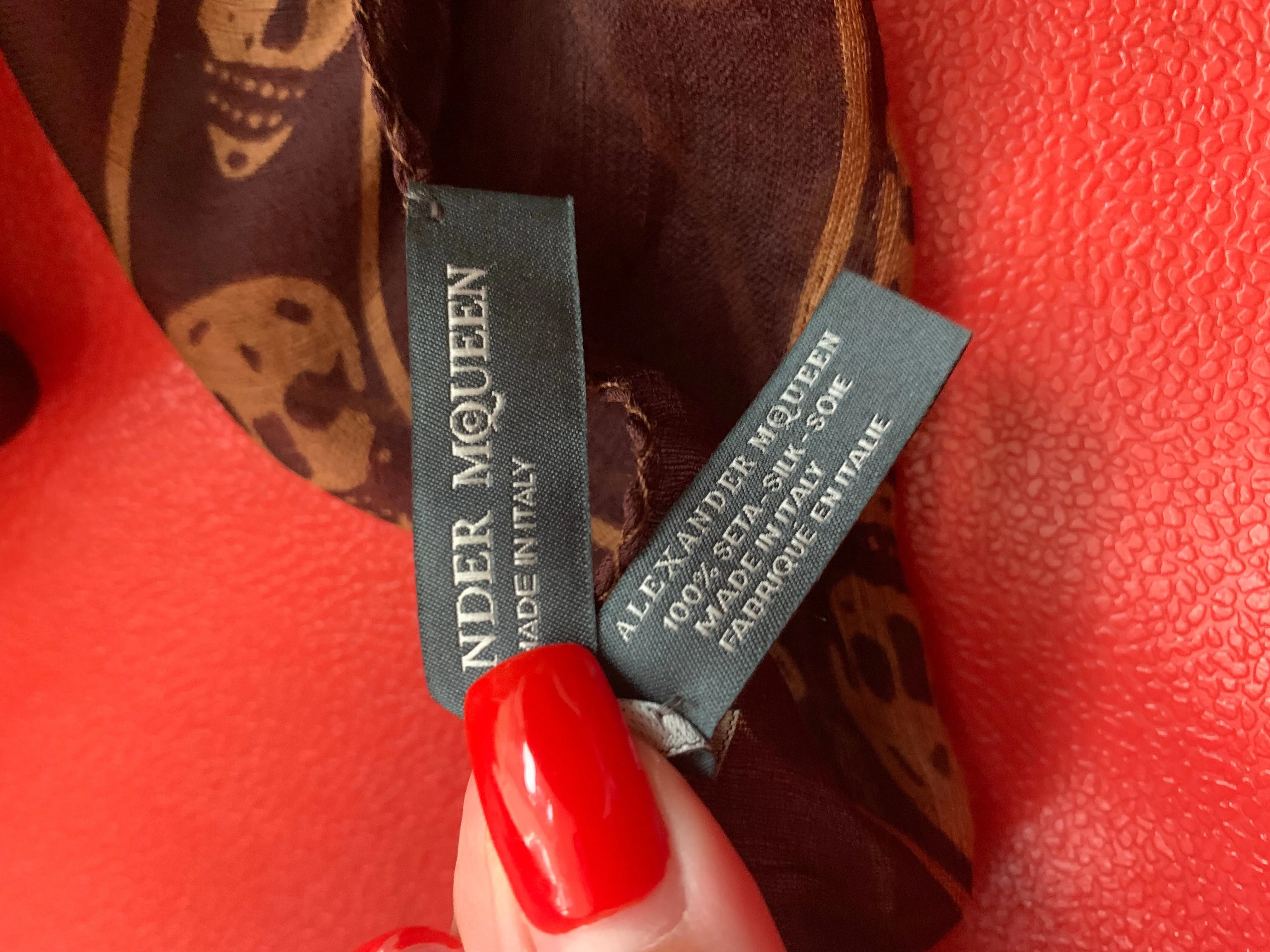 Alexander McQueen FW 2003 Silk Skull Scarf