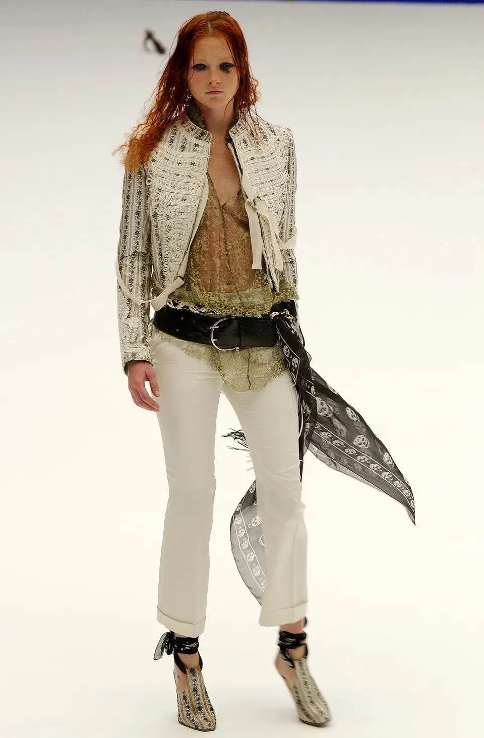 Alexander McQueen FW 2003 Silk Skull Scarf
