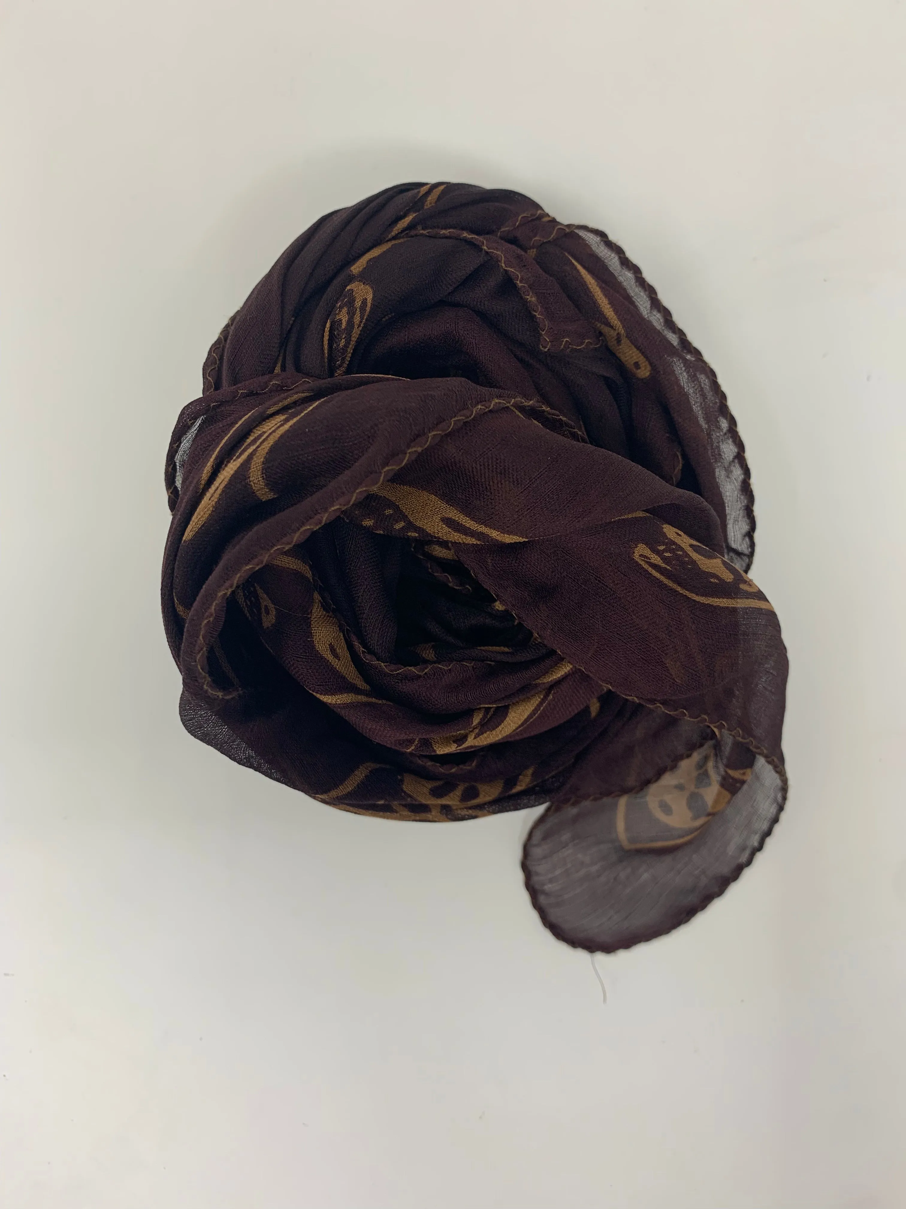Alexander McQueen FW 2003 Silk Skull Scarf