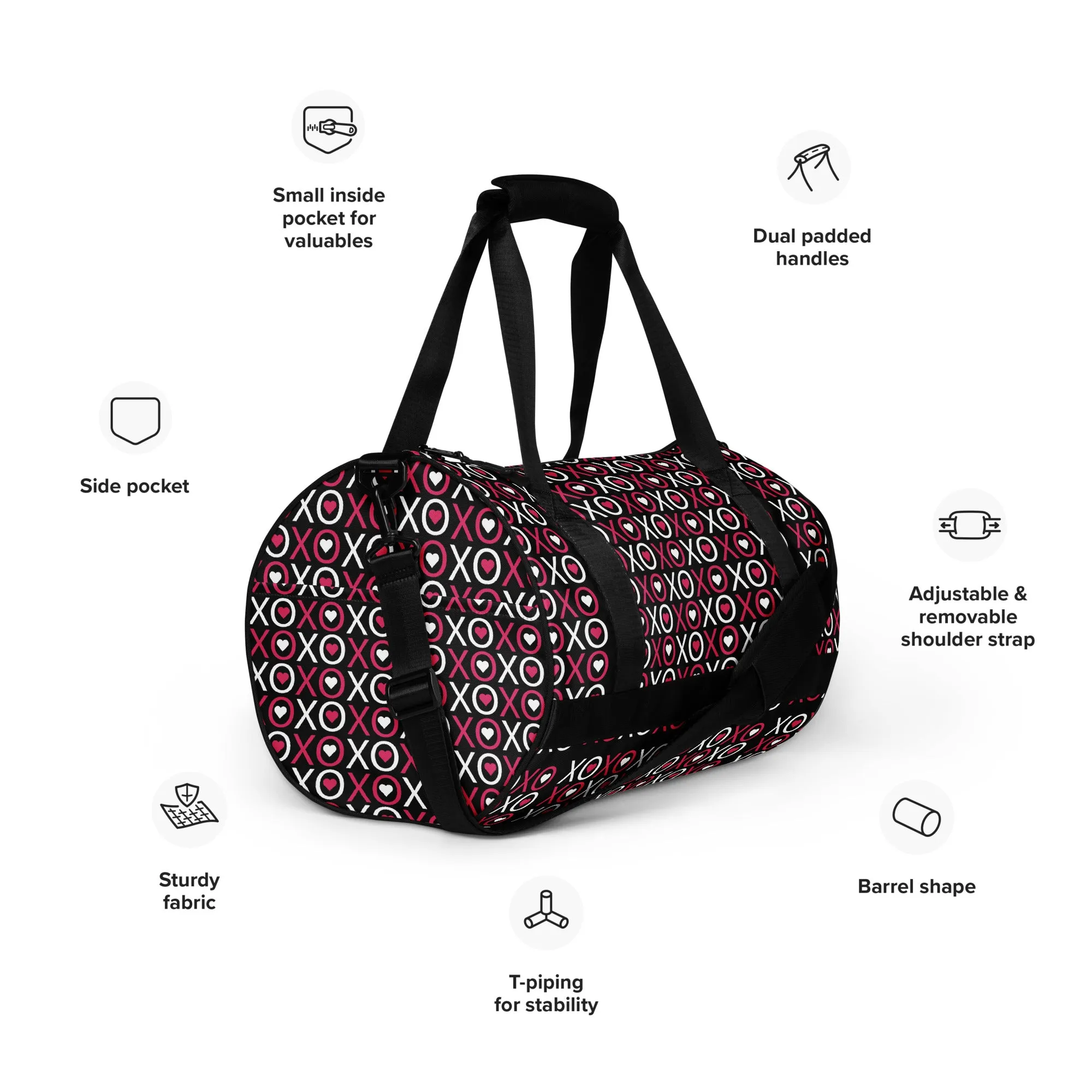 All-over print gym bag. Travel Bag, Gym, Weekend Bag