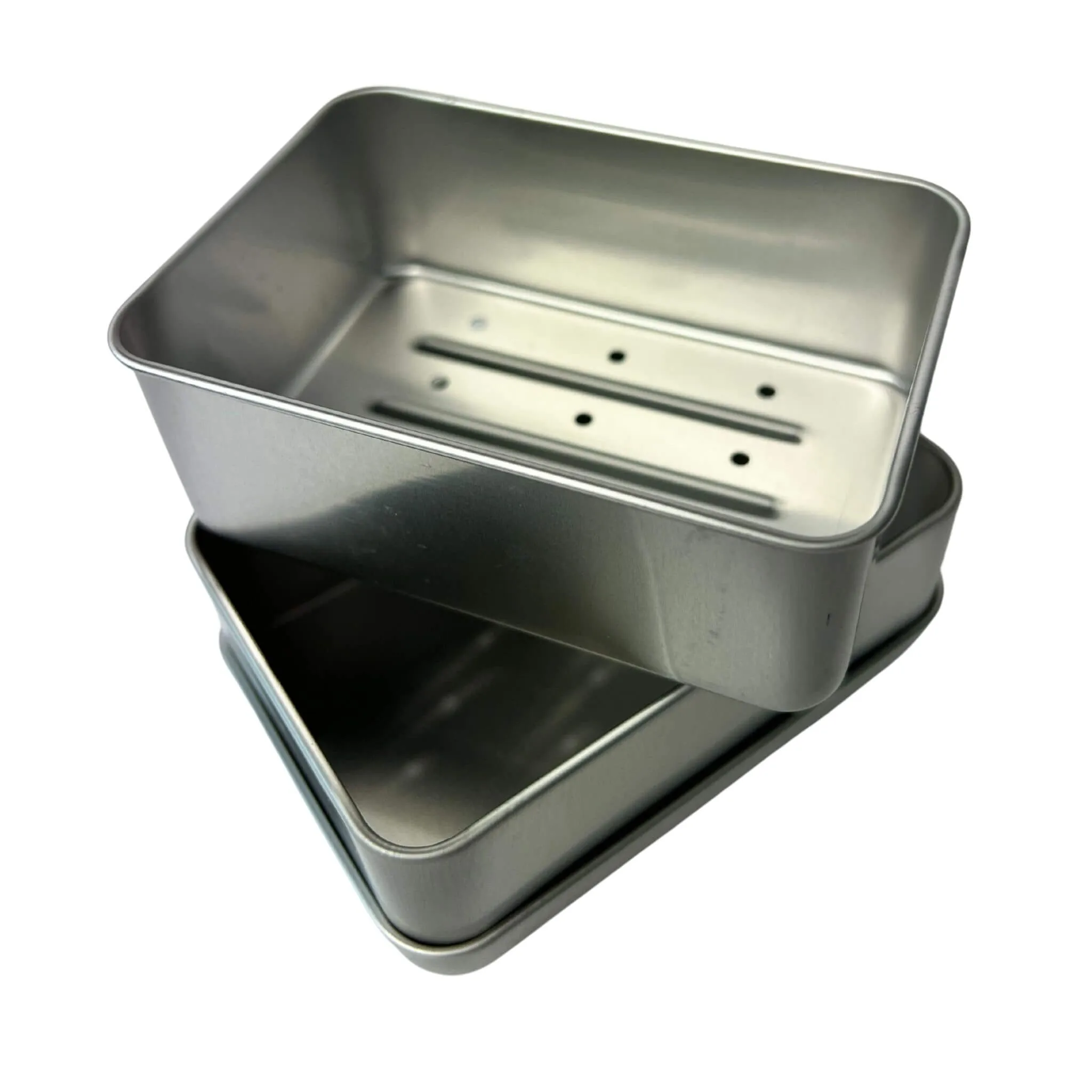 Aluminium Soap Dish Travel Tin with Drainer