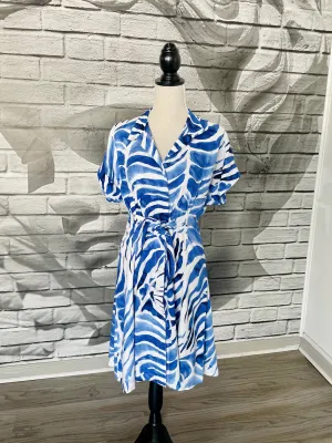 Amber Dress in Navy Batik