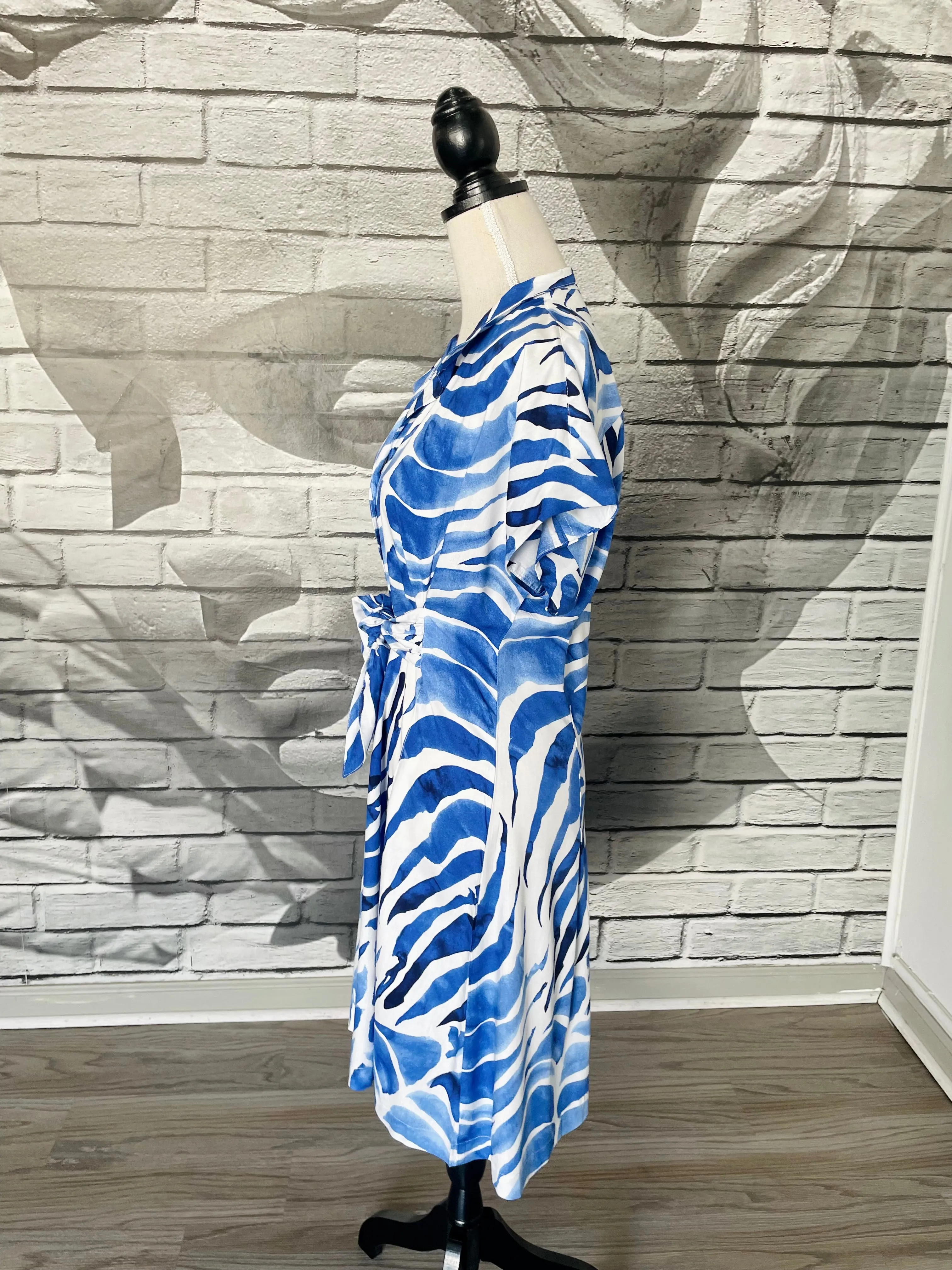 Amber Dress in Navy Batik