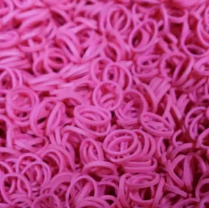 Amelia Beauty | 1/2in, Pink, Elastic Rubber Band Pony Tail Holders | Made in USA, Ideal for Ponytails, Braids, Twists, Dreadlocks, Styling Accessories for Women, Men and Girls | 500 Pack