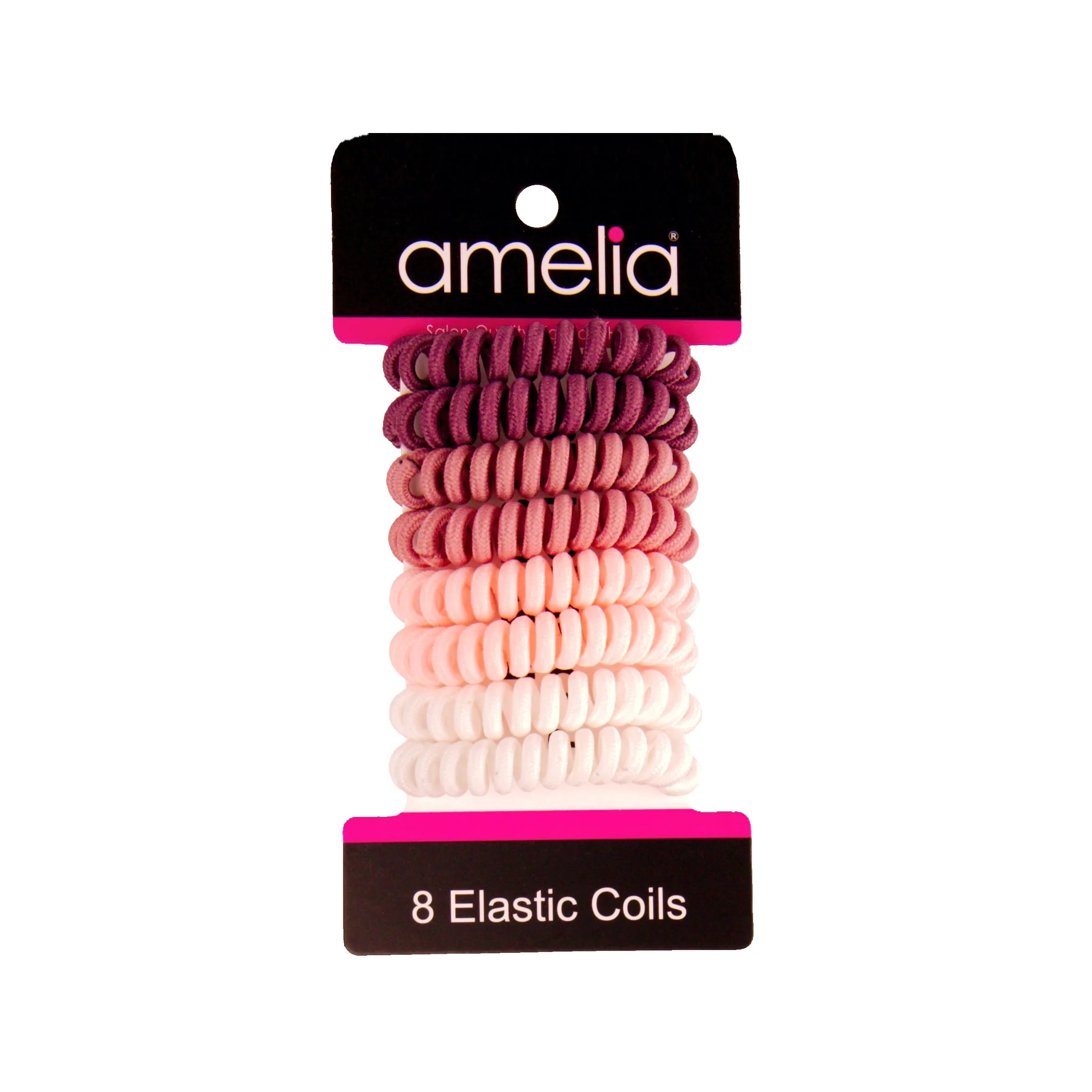 Amelia Beauty, 8 Small Fabric Wrapped Elastic Hair Coils, 1.75in Diameter Spiral Hair Ties, Gentle on Hair, Strong Hold and Minimizes Dents and Creases, Neutral Tones