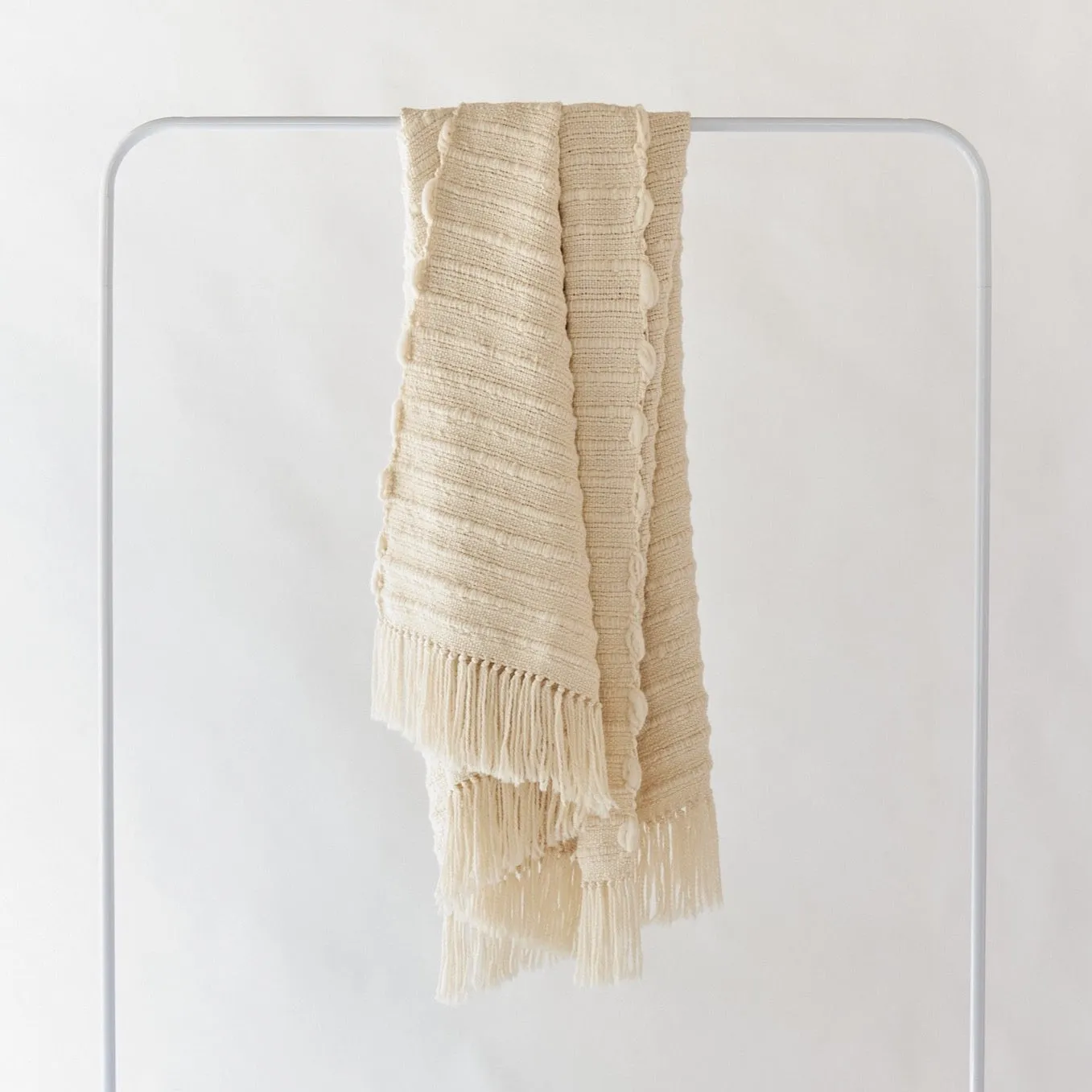 ANA Handwoven Merino Wool Textured Blanket