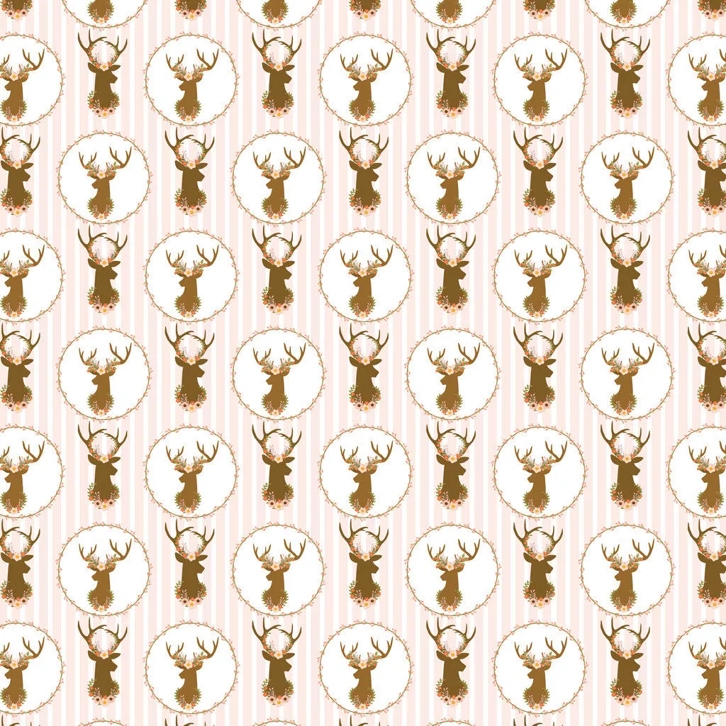 Antler Floral Adhesive Vinyl Sheet