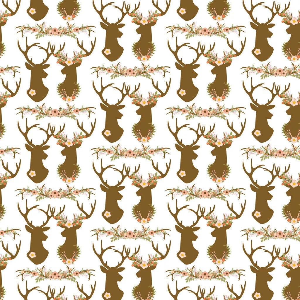 Antler Floral Adhesive Vinyl Sheet