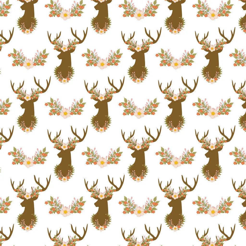 Antler Floral Adhesive Vinyl Sheet