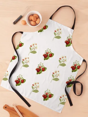 Apron-I Love Strawberries Nostalgic Strawberry Print