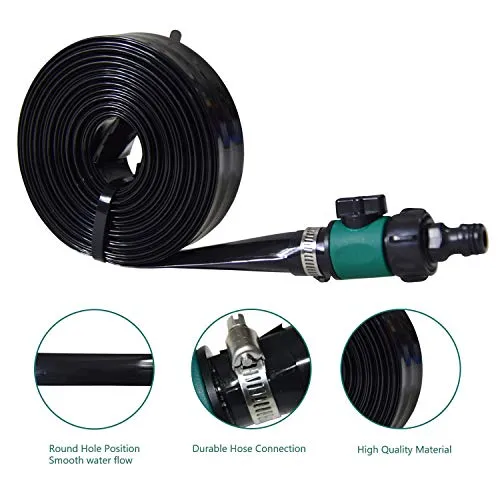 ARTBECK Trampoline Sprinkler, Outdoor Trampoline Water Play Sprinklers for Kids, Fun Water Park Summer Toys Trampoline Accessories ( 39 ft, Black )