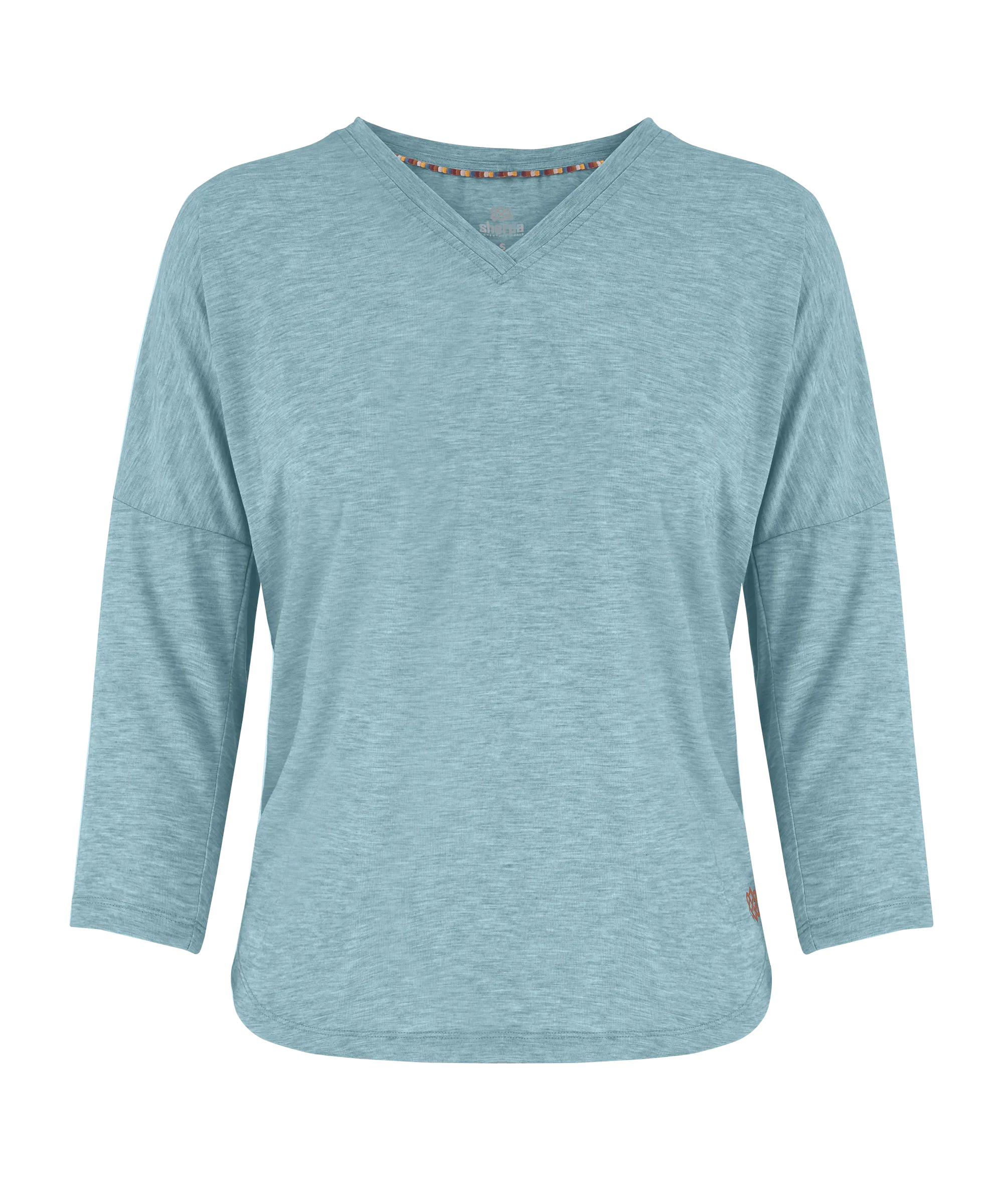 Asha V-Neck 3/4 Sleeve Top - Hydra