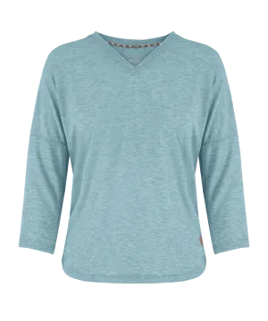 Asha V-Neck 3/4 Sleeve Top - Hydra