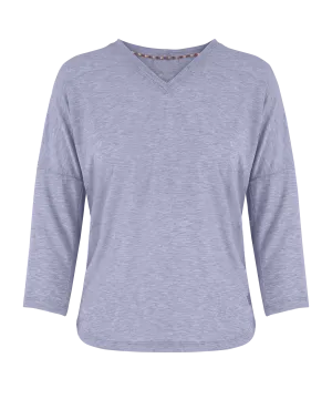 Asha V-Neck 3/4 Sleeve Top - Lavender
