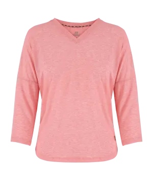 Asha V-Neck 3/4 Sleeve Top - Sorbet