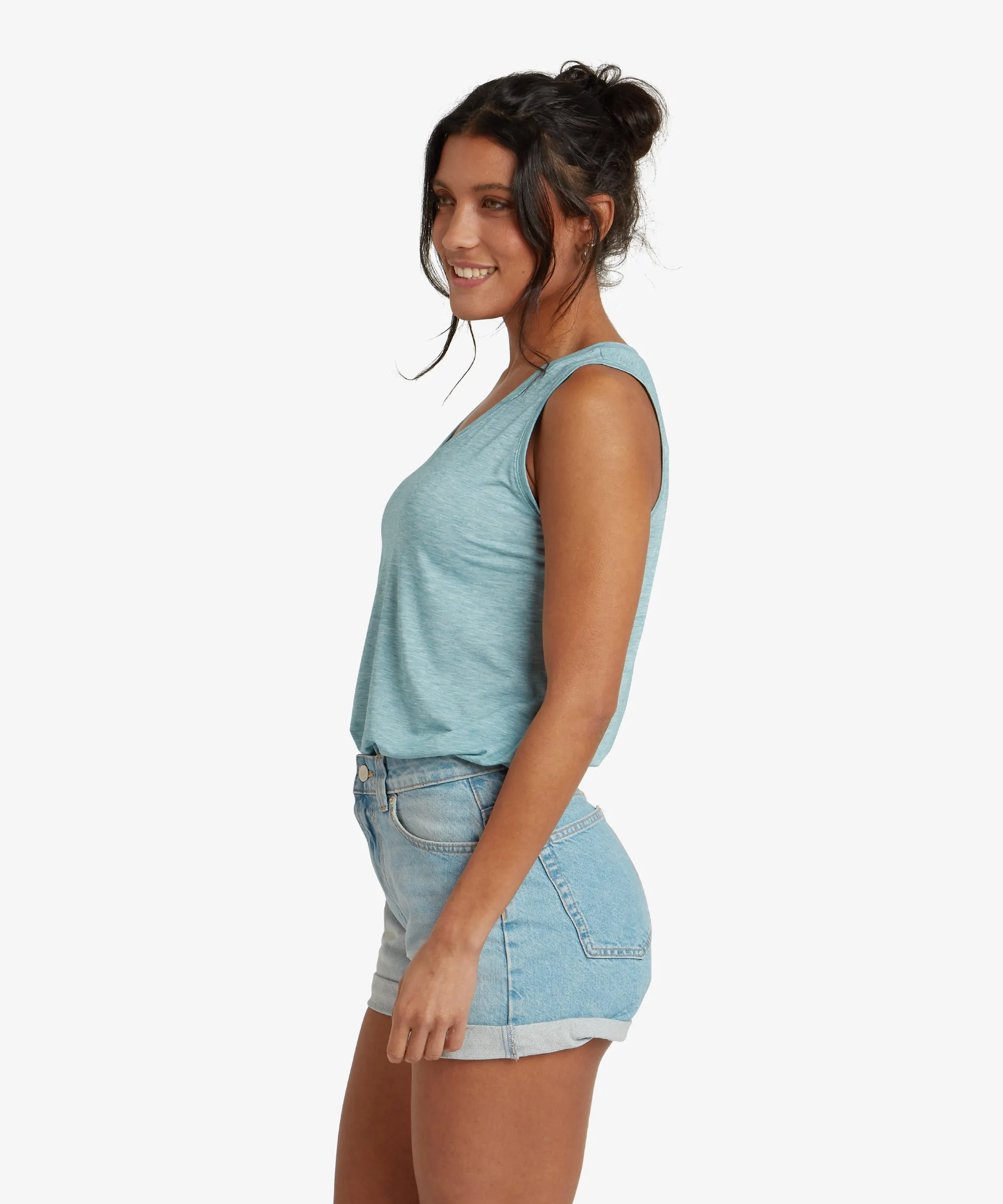 Asha V-Neck Tank Top - Hydra