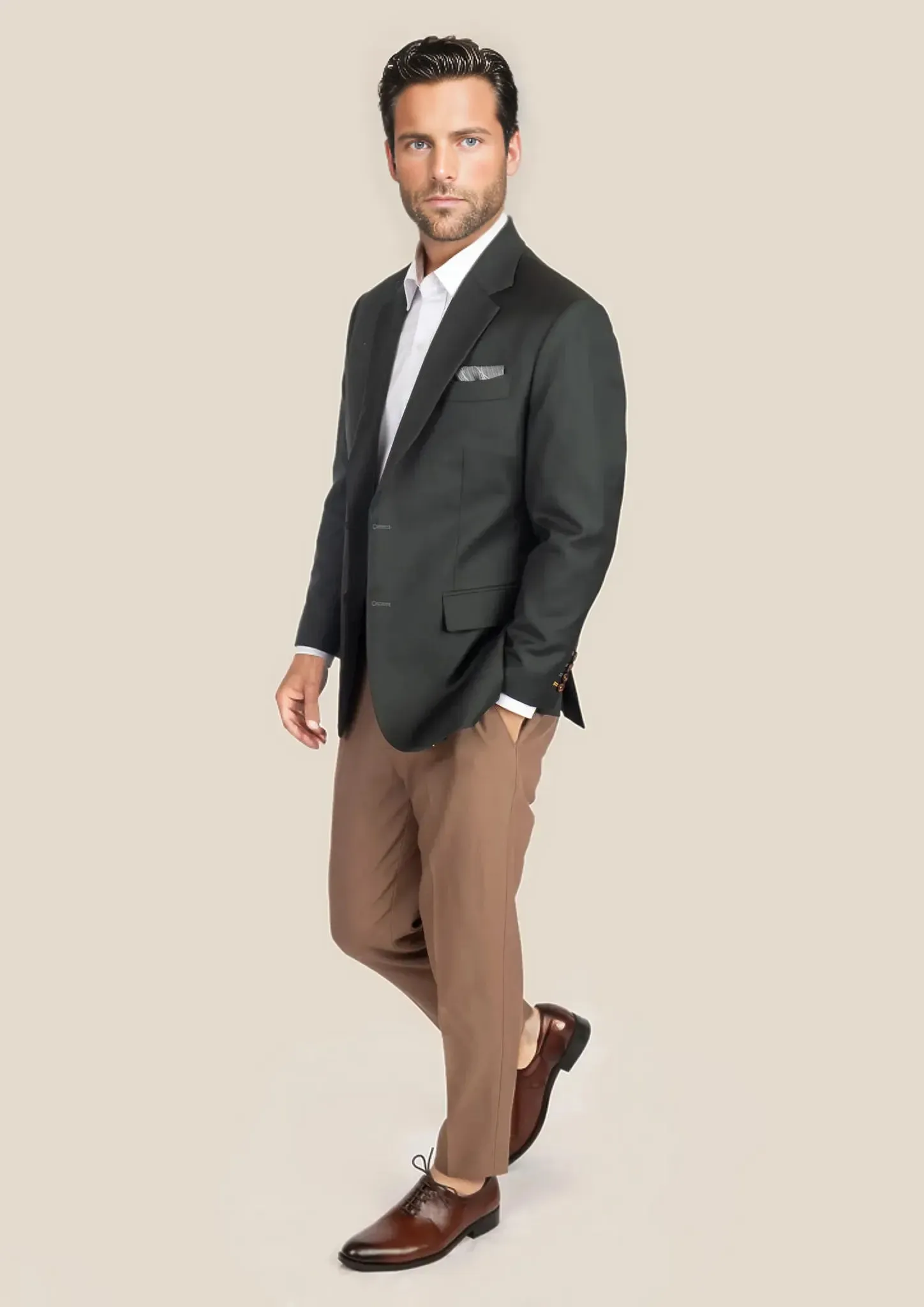 Astor Dark Green Twill Jacket