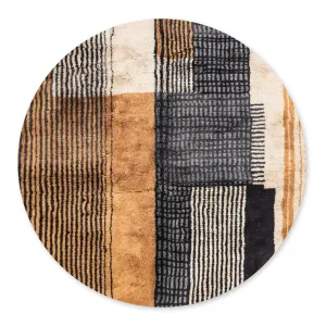 Astral Tango Round - Luxury Shag Moroccan Rug
