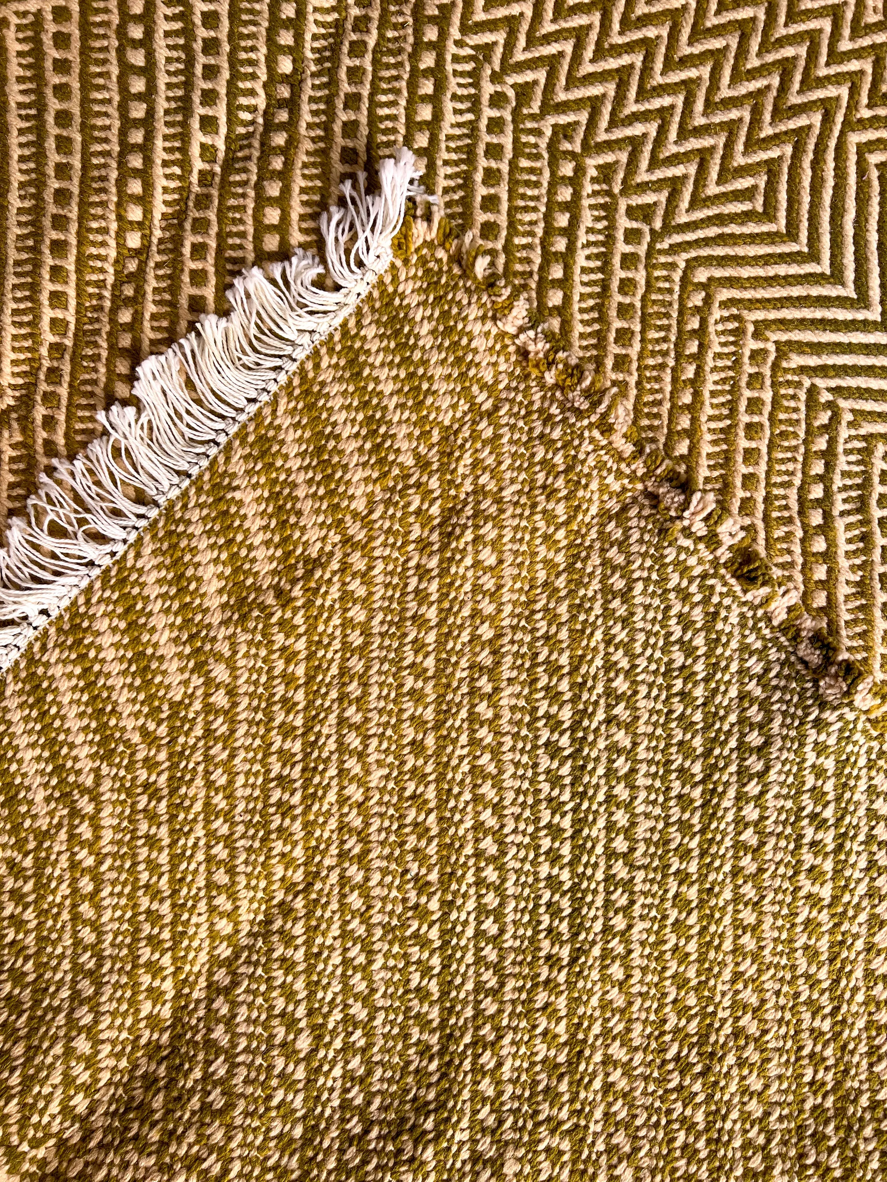 Aït Tigga's Symbolic Olive Flatweave