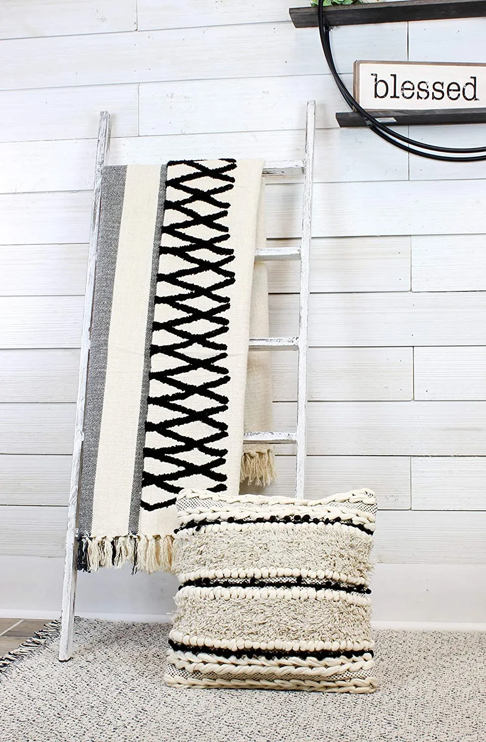 AuldHome Boho Farmhouse Throw Pillow Covers