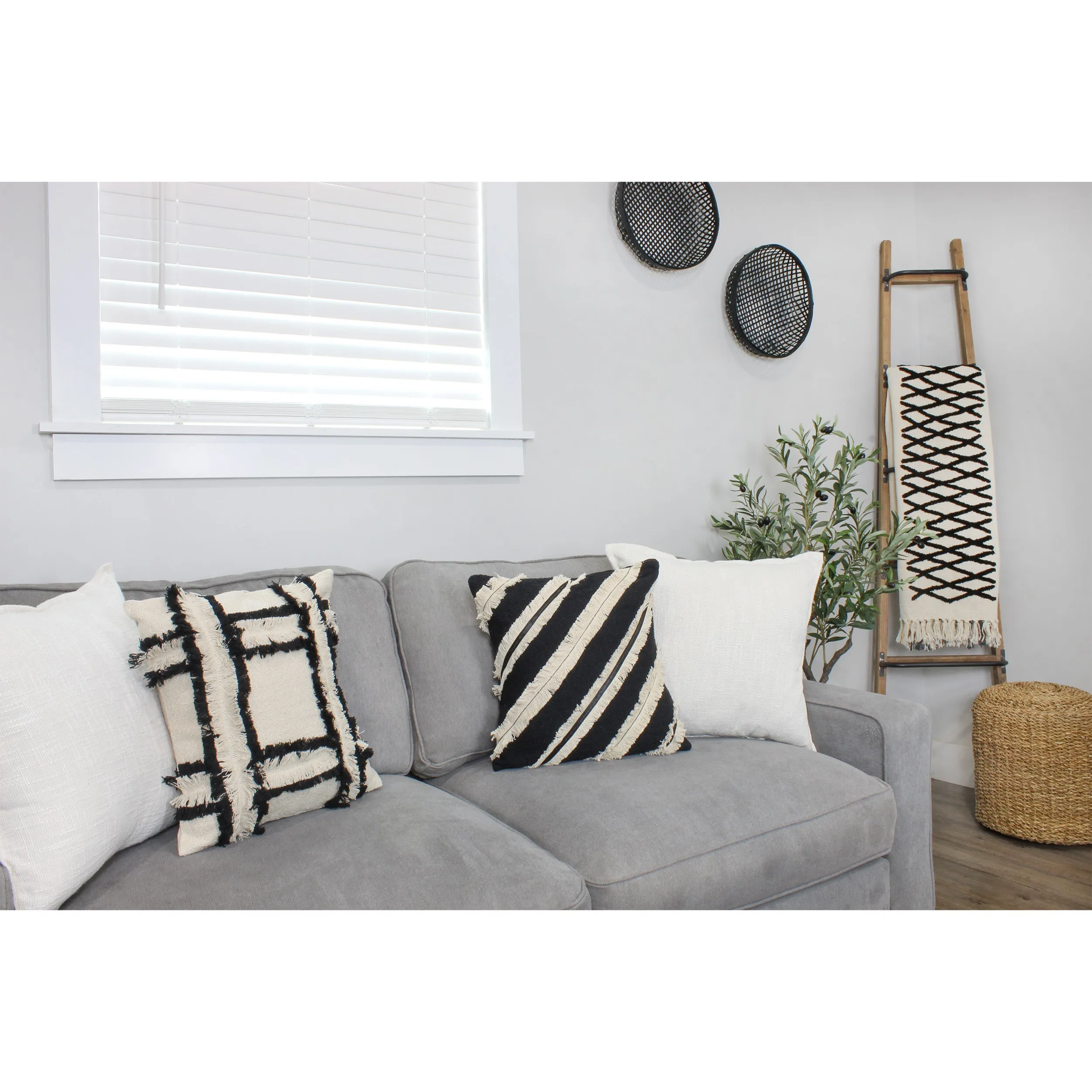 AuldHome Boho Farmhouse Throw Pillow Covers