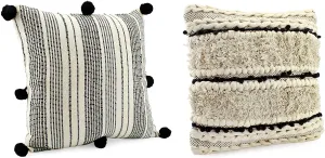 AuldHome Boho Farmhouse Throw Pillow Covers